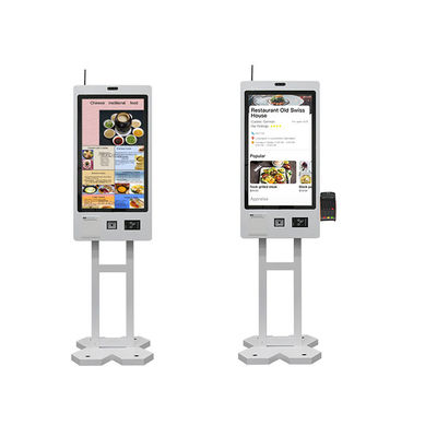 comprare Customized 21.5 Inch Wall Mounted Self Service Ordering Kiosk for Restaurants Touch Screen POS Terminal Food Order Payment SDK online manufacture