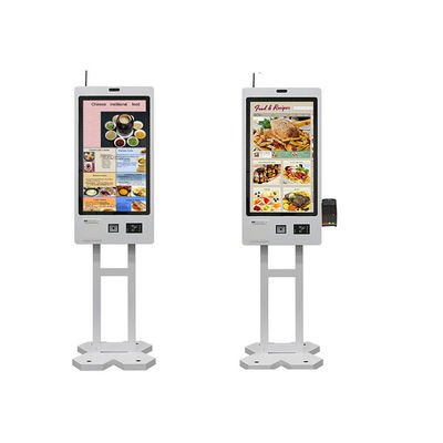 comprare Customized 21.5inch POS System Floor Stand or Wall Mount Touch Screen Self Service Payment Food Ordering Kiosks for Restaurant online manufacture
