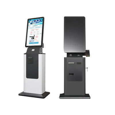 comprare Chiosco self-checkout da 27 32 pollici con pagamento in contanti, touch screen, SDK, scanner QR barcode, stampante, cassa in metallo, da terra per hotel e aeroporti online manufacture