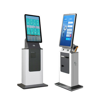 comprare Chiosco di check-in Android Win10 Win11 Chiosco di ricevimento biglietto Stampa scanner passaporto lettore di carte Dispenser touch screen pagamento in contanti online manufacture