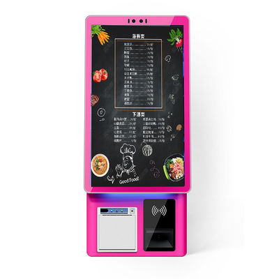 comprare 21.5 Inch Desktop Touch Self Service Ordering Kiosk Receipt Printing Card Reader Card Reader Scanning Cashless Payment Kiosk online manufacture