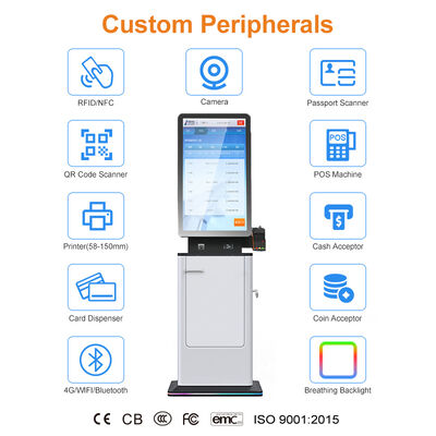 comprare OEM ODM Auto Pay Autoparticolazione Hotel Aeroporto Automatizzato Check in Autoparte Dispenser di carte Stampa biglietti Payment Kiosk Machine online manufacture