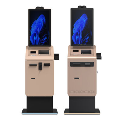 comprare 27 Chiosco di pagamento self-service con touch screen da 32 pollici Stampante per ricevute automatiche per interni Distributore di carte Riciclatore di monete in contanti Chiosco di pagamento online manufacture
