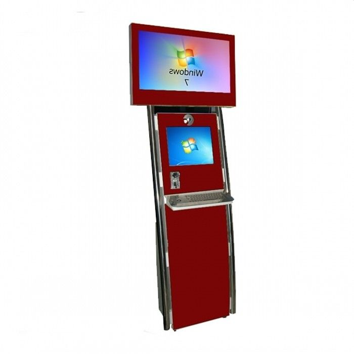 Easy Operating Self Ordering Kiosk free standing dual screen For Bank / Hotel register
