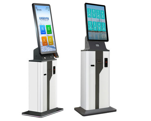 Distributore automatico di biglietti per la coda del chiosco self-service quadrato di cassa automatica degli ordini