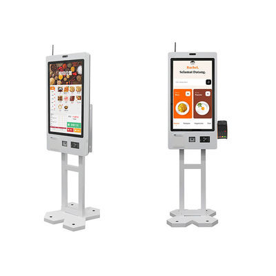 Chiosco di pagamento di ordinazione self-service 27 32 Inch Capacitive Touch Screen Stampa di ricevute POS montata a parete con supporto SDK Multi-OS