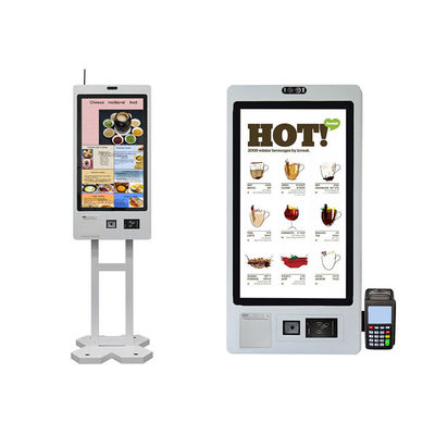 Chiosco di ordinazione personale Chiosco di ordinazione alimentare self-service Terminal da 21,5 pollici con touch screen montato sul muro Chiosco di ordinazione di bollette