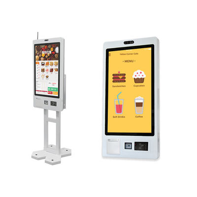 21.5 pollici touch screen chiosco self checkout macchina da ordinazione muro montaggio bolletta pagamento stampante self-service chiosco cassa
