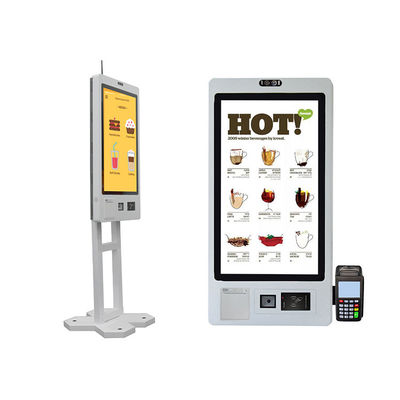 Chiosco di self-ordering a schermo touch con stampante termica con sistema operativo Android/Win7/8/10