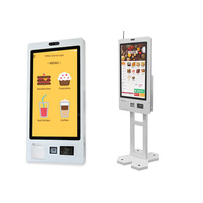 Fast food self-service touch screen montaggio a parete macchina di pagamento di bollette 32 pollici chiosco di pagamento self-order
