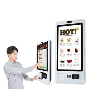 Touch screen d'ordinazione del ristorante del chiosco self-service di vendita al dettaglio capacitivo con la stampante termica