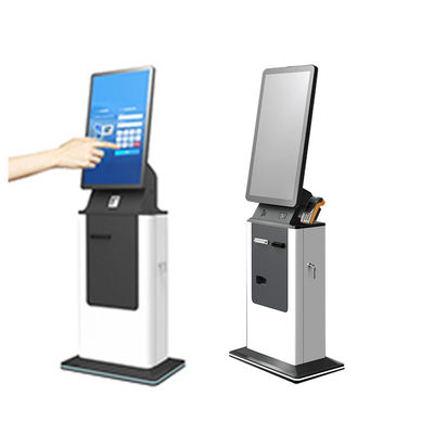 Chioschi di pagamento Crtly con schermo touch da 27 32 pollici, macchina per la stampa di biglietti, chiosco di pagamento per check-in di clienti in parcheggi, ospedali e hotel