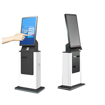 27 32 pollici Terminale di Pagamento da Terra Chiosco Self-Service Touch Screen Scanner Passaporti Stampante Biglietti Check-in Hotel Chiosco di Pagamento