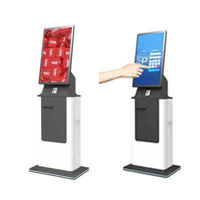 Terminale di chiosco self-service ad alta capacità con schermo tattile capacitivo da 32 pollici e scanner di codice QR