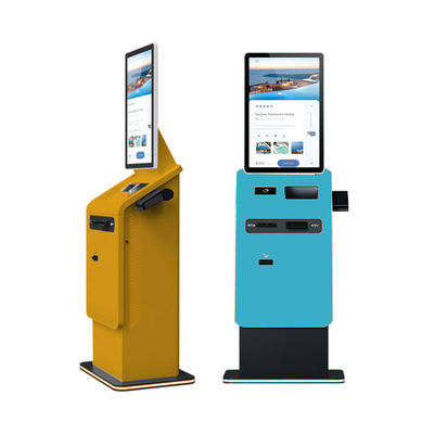 Chiosco di self-check-in per il pagamento dei biglietti aerei Controllo del passaporto e distribuzione delle carte d'hotel