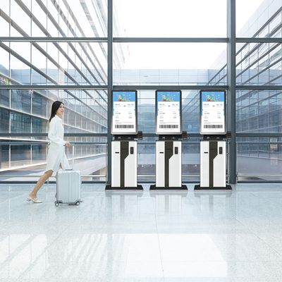 Terminale automatico di pagamento con il chiosco biometrico di pagamento di auto del lettore del lettore di codici a barre con la stampante