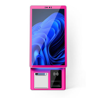 Dispositivo da scrivania montato su un pavimento con touch screen Vendita al dettaglio di panificazione Pagamento Chiosco Macchina biglietto Stampa carte lettore Ordinazione di cibo