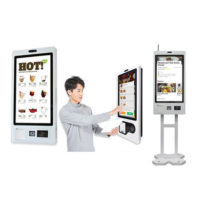 Self Checkout Fast Food Self-Service Chiosco di ordinazione 27 pollici Macchina touch screen