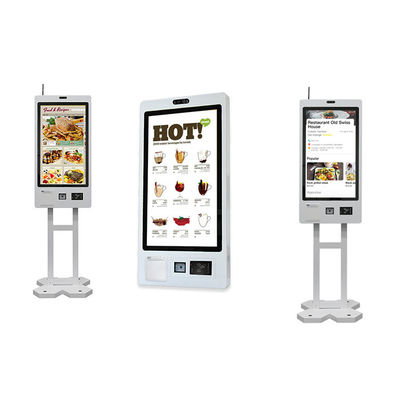 Chiosco di ordinazione self-service con stampa di biglietti / scanner QR