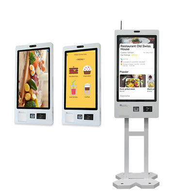 Chiosco di ordinazione Android a parete Ristorante Macchina a schermo tattile per ordinazione alimentare