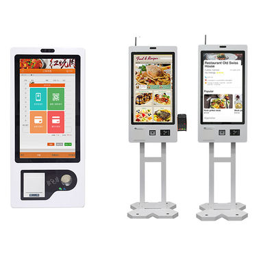 Chiosco di ordinazione a self-service con touch screen montato a parete per la vendita al dettaglio e il ristorante