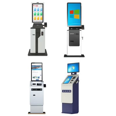 1280*1024 Risoluzione terminale automatico di check-in per vetro rinforzato e custodia metallica