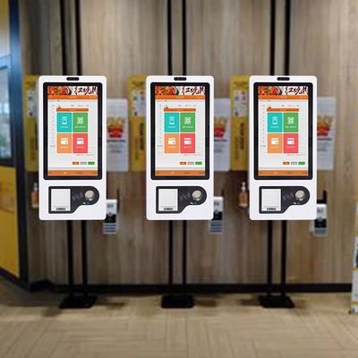 Chiosco di self-service da 27 pollici con stampante di biglietti, scanner QR e lettore RFID