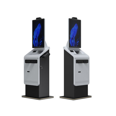 Self Service Coin Cash Change Machine with SDK and Barcode Reader Passport Scanner Foreign Currency Exchange Payment Kiosk